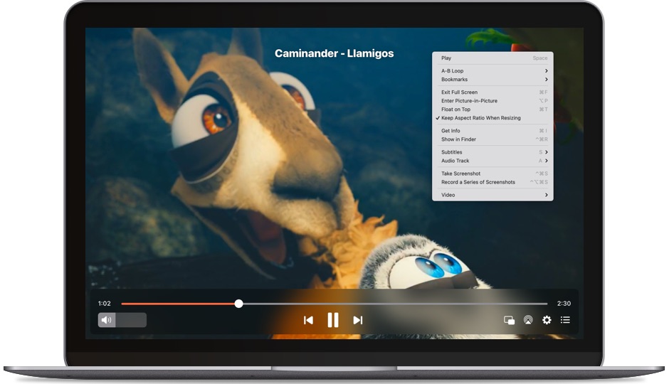 Free media player for Mac with cool features.
