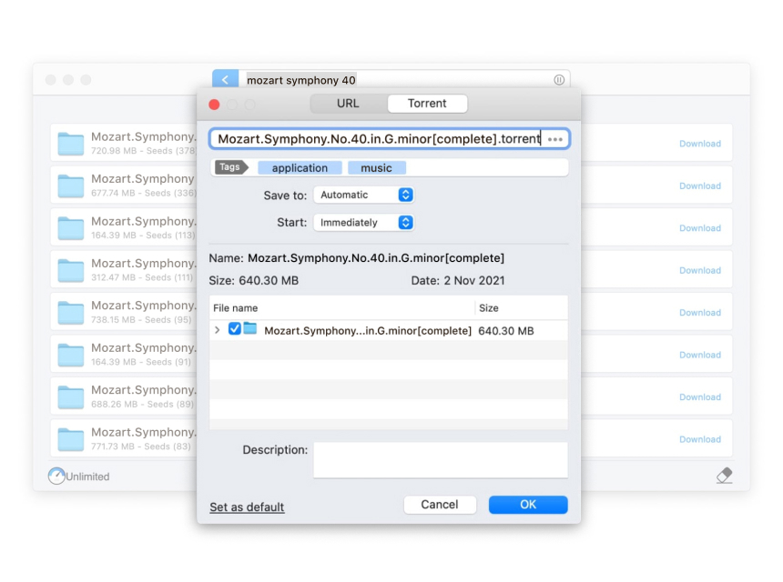 Download manager gratuito per Mac con opzioni avanzate