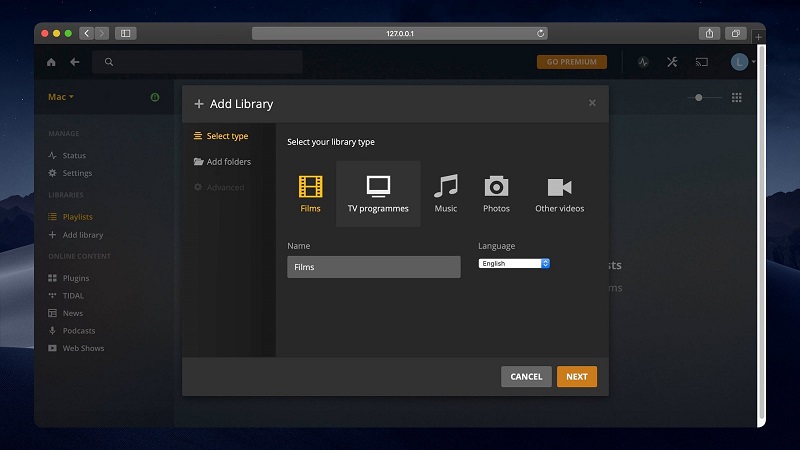 Plex supports many devices and syncs with cloud storage.